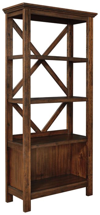 Baldridge - Rustic Brown - Large Bookcase - Tallahassee Discount Furniture (FL)