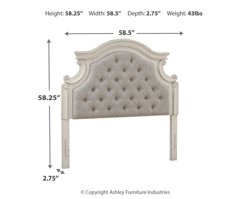 Realyn - Chipped White - Full UPH Panel Headboard - Tallahassee Discount Furniture (FL)