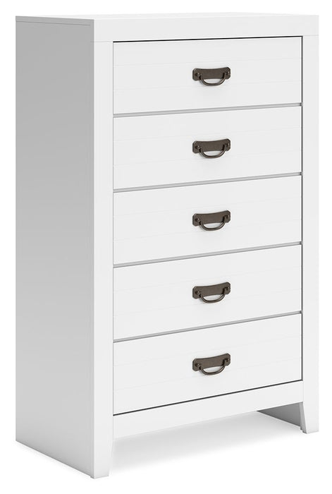 Binterglen - White - Five Drawer Chest - Tallahassee Discount Furniture (FL)