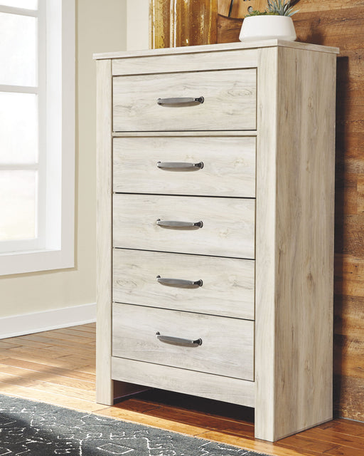 Bellaby - Whitewash - Five Drawer Chest - Tallahassee Discount Furniture (FL)