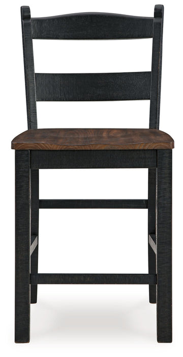 Valebeck - Black / Brown - Barstool (Set of 2) - Tallahassee Discount Furniture (FL)