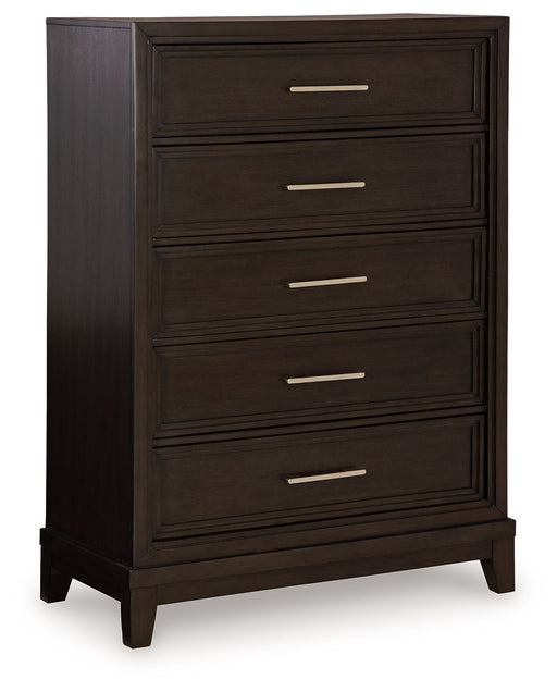 Neymorton - Dark Grayish Brown - Five Drawer Chest - Tallahassee Discount Furniture (FL)