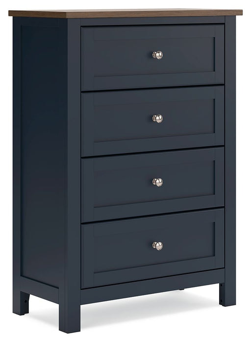 Landocken - Brown / Blue - Four Drawer Chest - Tallahassee Discount Furniture (FL)