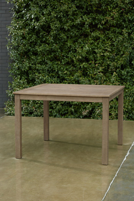 Aria Plains - Brown - Square Dining Table W/Umb Opt - Tallahassee Discount Furniture (FL)