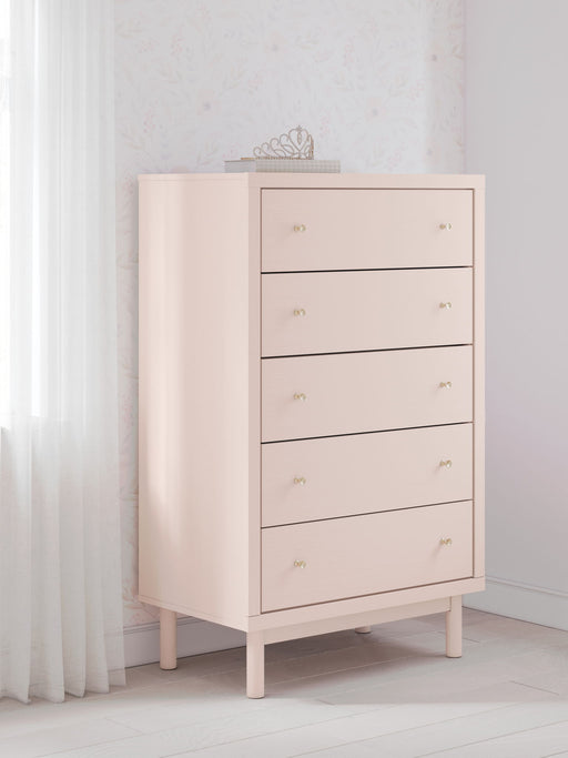 Wistenpine - Blush - Five Drawer Chest - Tallahassee Discount Furniture (FL)