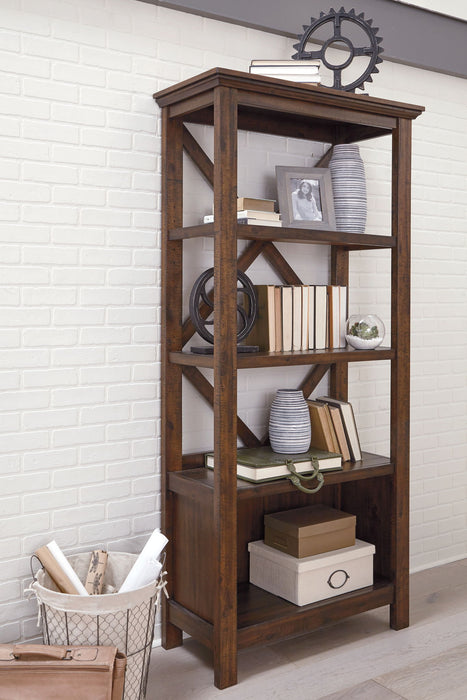 Baldridge - Rustic Brown - Large Bookcase - Tallahassee Discount Furniture (FL)