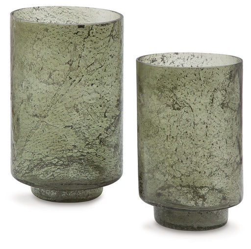 Clarkton - Green - Candle Holder Set (Set of 2) - Tallahassee Discount Furniture (FL)