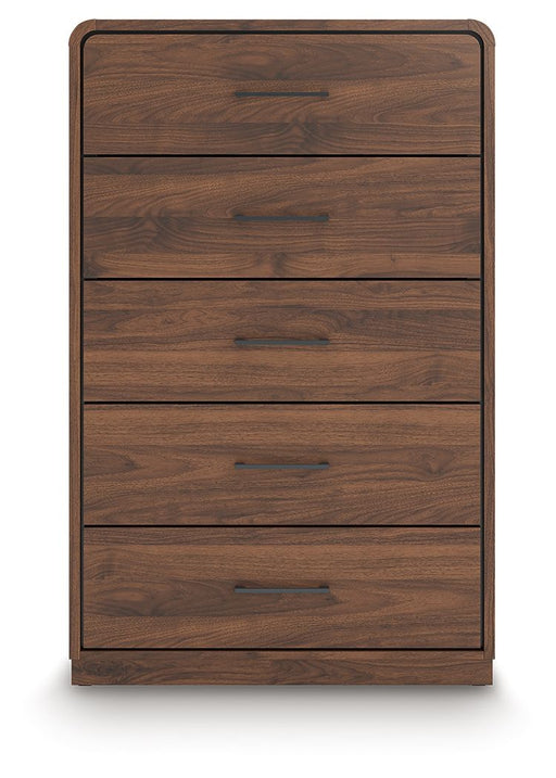 Fortlorn - Walnut Brown - Five Drawer Chest - Tallahassee Discount Furniture (FL)