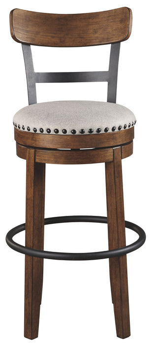 Valebeck - Tall Upholstered Swivel Barstool - Tallahassee Discount Furniture (FL)