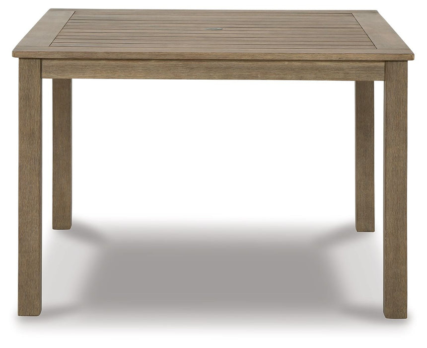 Aria Plains - Brown - Square Dining Table W/Umb Opt - Tallahassee Discount Furniture (FL)
