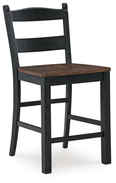 Valebeck - Black / Brown - Barstool (Set of 2) - Tallahassee Discount Furniture (FL)