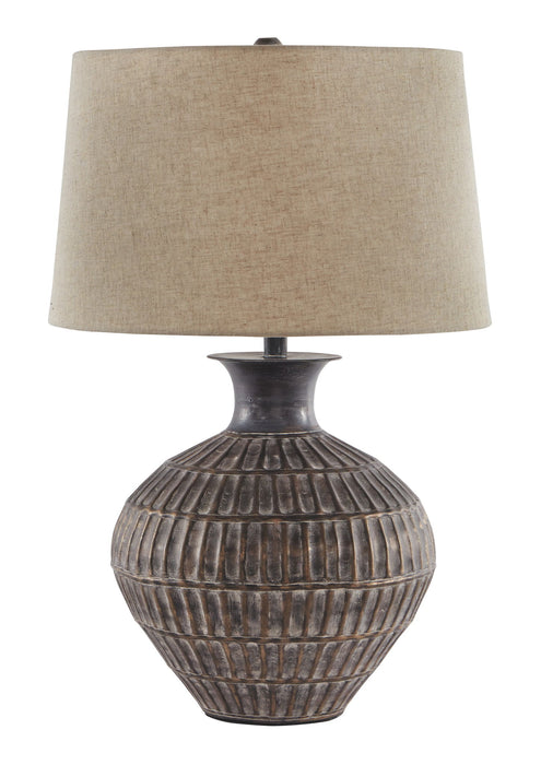 Magan - Antique Bronze Finish - Metal Table Lamp - Tallahassee Discount Furniture (FL)