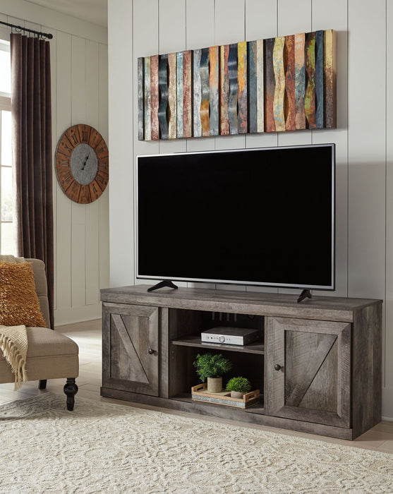 Wynnlow - Gray - TV Stand With Faux Firebrick Fireplace Insert - Tallahassee Discount Furniture (FL)