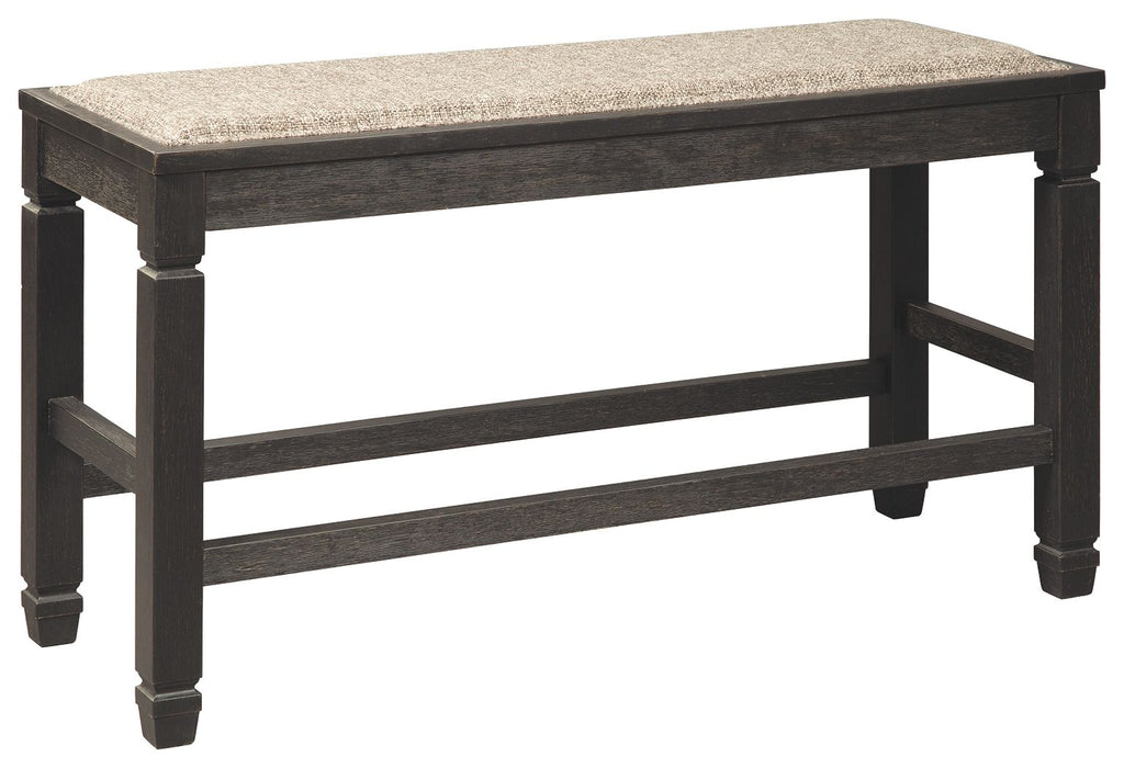 Tyler Creek - Antique Black - DBL Counter UPH Bench - Tallahassee Discount Furniture (FL)