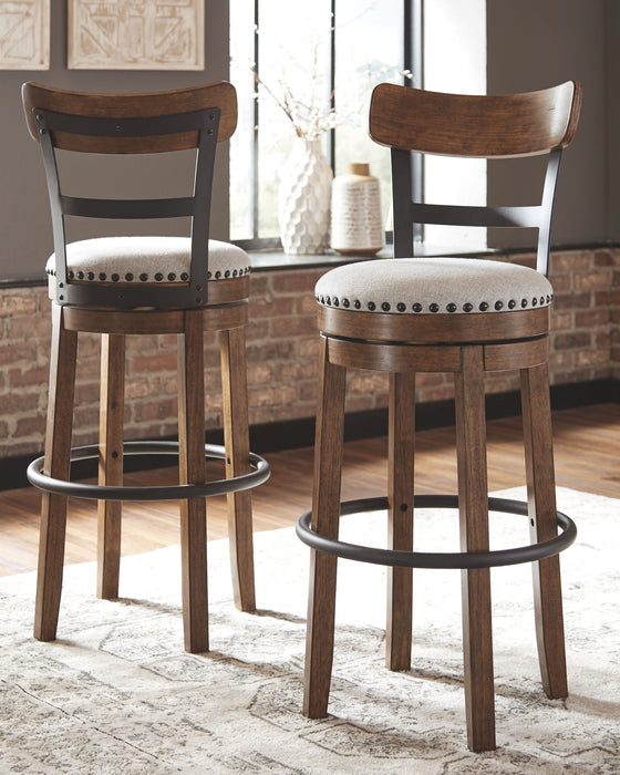 Valebeck - Tall Upholstered Swivel Barstool - Tallahassee Discount Furniture (FL)
