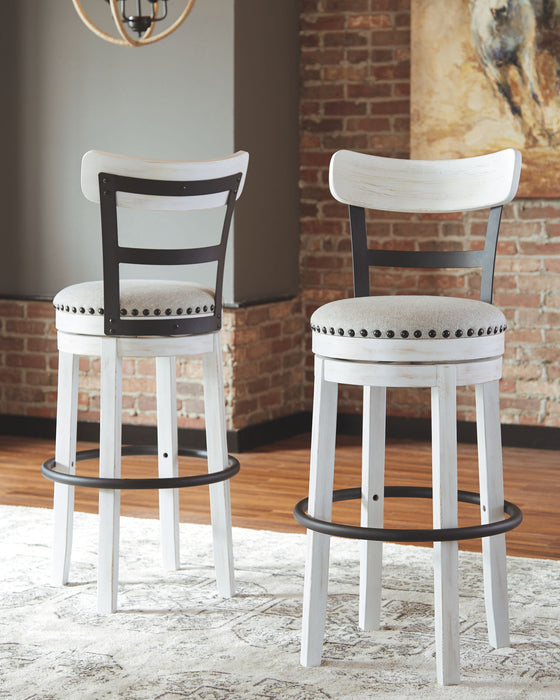 Valebeck - Tall Upholstered Swivel Barstool - Tallahassee Discount Furniture (FL)