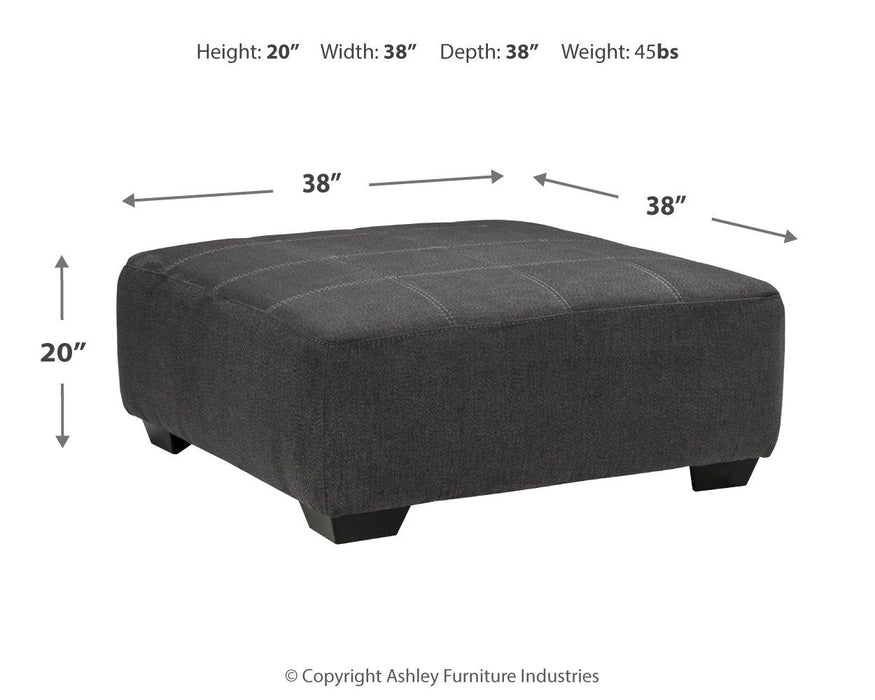 Ambee - Slate - Oversized Accent Ottoman - Tallahassee Discount Furniture (FL)