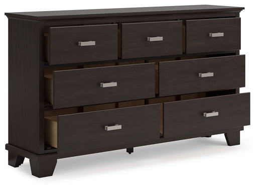 Covetown - Dark Brown - Dresser - Tallahassee Discount Furniture (FL)
