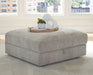 Aslan Court - Pebble - Ottoman With Storage - Tallahassee Discount Furniture (FL)