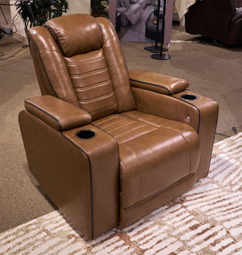 Gruaro - Power Recliner With Adjustable Headrest - Amber - Tallahassee Discount Furniture (FL)