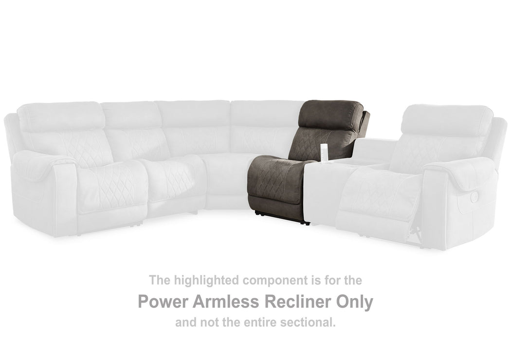 Hoopster - Gunmetal - Pwr Armless Rec W/Adj Headrest - Tallahassee Discount Furniture (FL)