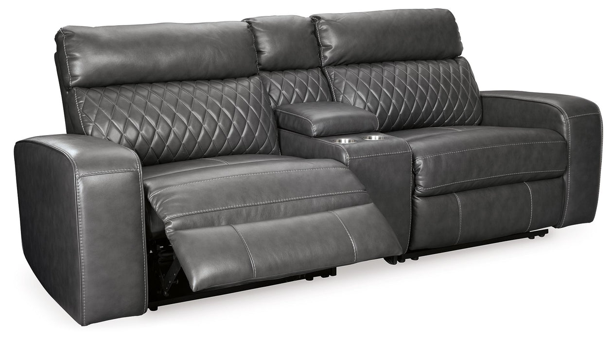 Samperstone - Power Reclining Sectional - Tallahassee Discount Furniture (FL)