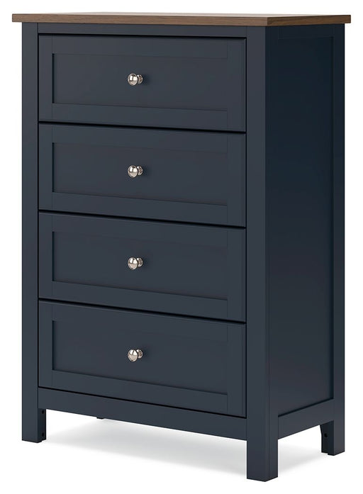 Landocken - Brown / Blue - Four Drawer Chest - Tallahassee Discount Furniture (FL)