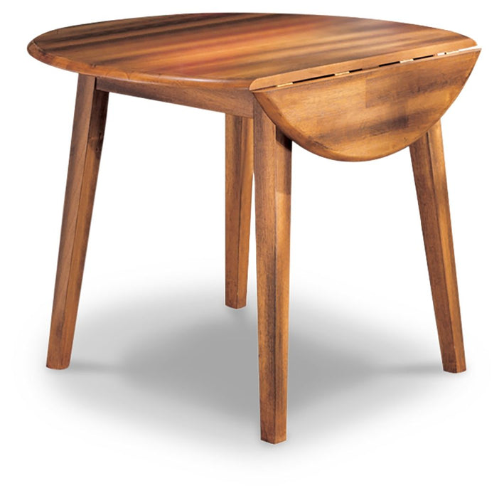 Berringer - Round DRM Drop Leaf Table - Rustic Brown - Tallahassee Discount Furniture (FL)