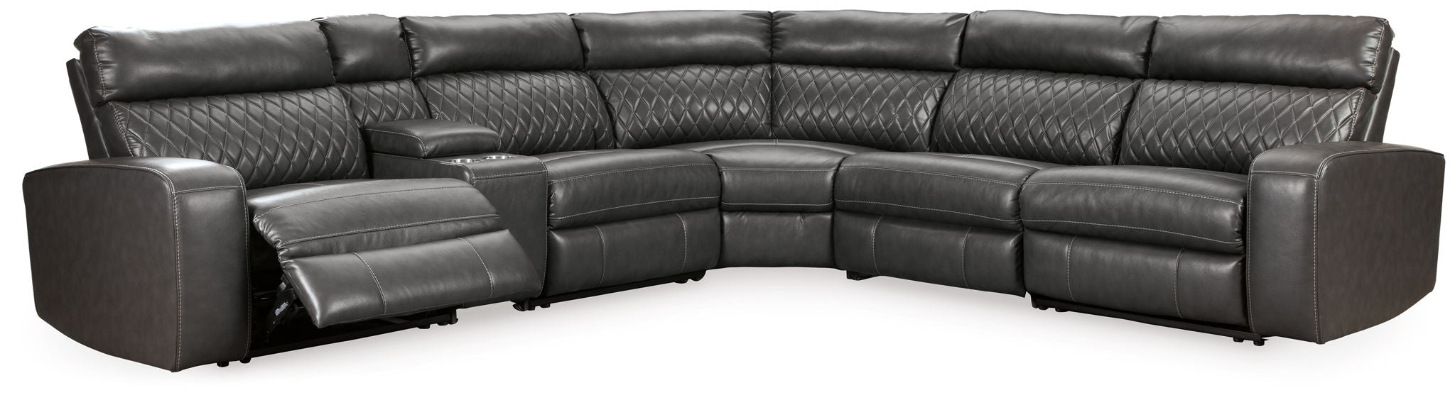 Samperstone - Power Reclining Sectional - Tallahassee Discount Furniture (FL)