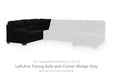 SimpleJoy - LAF Sofa With Corner Wedge - Onyx - Tallahassee Discount Furniture (FL)
