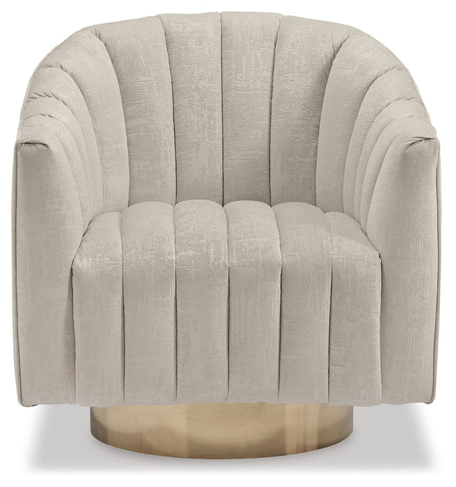 Penzlin - Swivel Accent Chair - Pearl - Tallahassee Discount Furniture (FL)