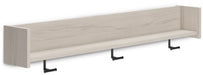 Socalle - Wall Mounted Coat Rack w/Shelf - Light Natural - Tallahassee Discount Furniture (FL)