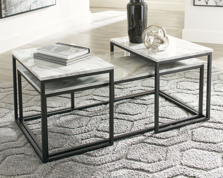 Donnesta - Occasional Table Set (Set of 3) - Gray / Black - Tallahassee Discount Furniture (FL)
