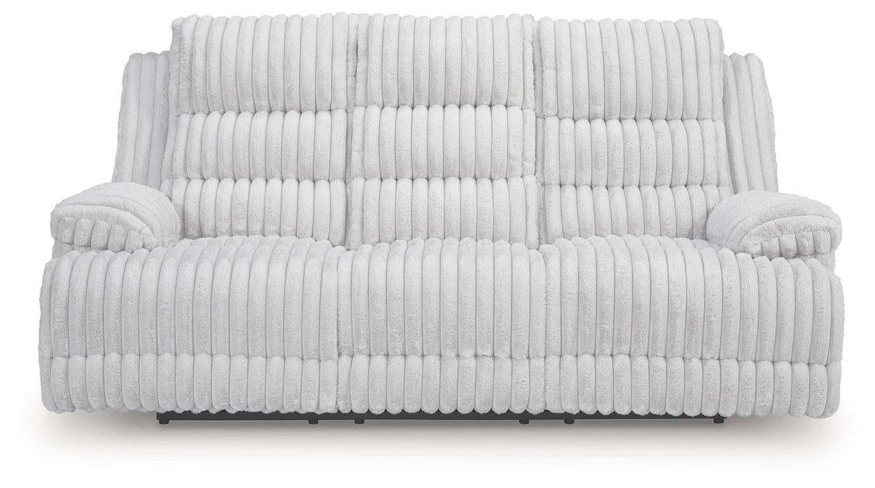 Rhines Falls - Alloy - Reclining Power Sofa With Drop Down Table - Tallahassee Discount Furniture (FL)