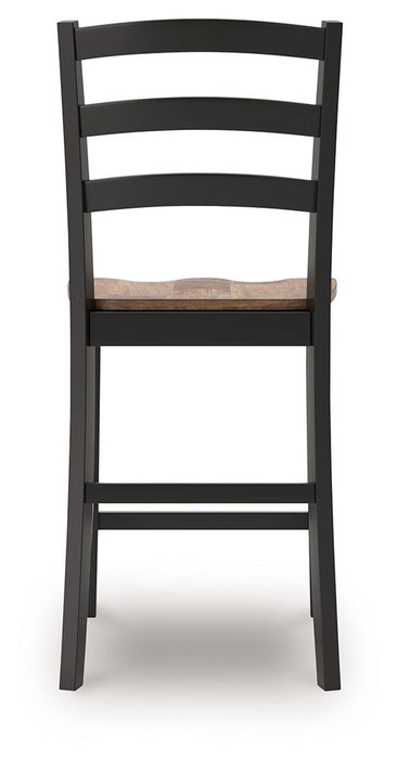Wildenauer - Barstool (Set of 2) - Brown / Black - Tallahassee Discount Furniture (FL)