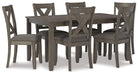 Caitbrook - RECT DRM Table Set (Set of 7) - Gray - Tallahassee Discount Furniture (FL)