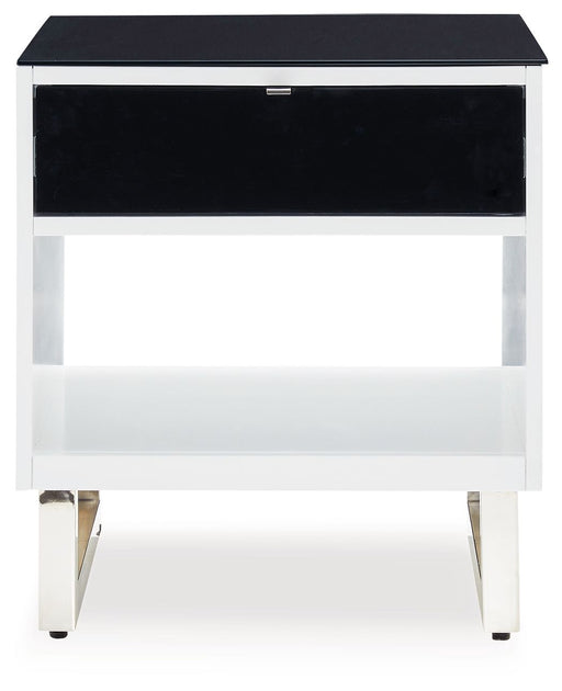 Gardoni - White / Black - Rectangular End Table - Tallahassee Discount Furniture (FL)