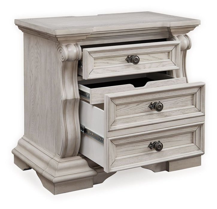 Bruchandi - Antique White - Three Drawer Night Stand - Tallahassee Discount Furniture (FL)