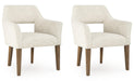 Marxmore - Dining Upholstered Arm Chair (Set of 2) - Beige / Brown - Tallahassee Discount Furniture (FL)