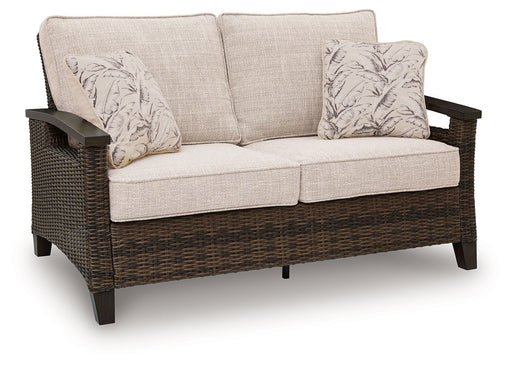 Monterey Point - Loveseat With Cushion - Dark Brown - Tallahassee Discount Furniture (FL)