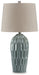 Hadbury - Ceramic Table Lamp (Set of 2) - Pale Blue / Teal - Tallahassee Discount Furniture (FL)