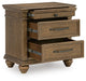 Karallin - Three Drawer Night Stand - Medium Brown - Tallahassee Discount Furniture (FL)