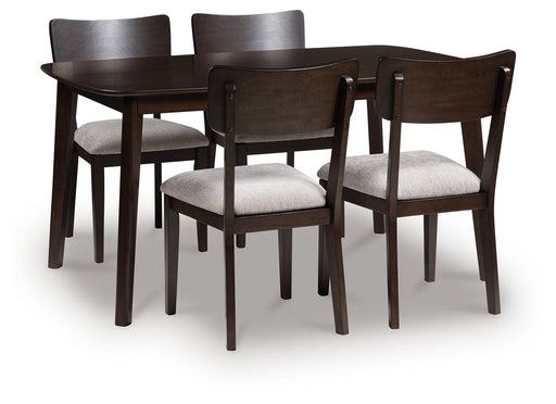 Mallenette - Merlot - Dining Room Table Set (Set of 5) - Tallahassee Discount Furniture (FL)