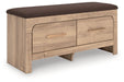 Kinlanni - Bedroom Upholstered Storage Bench - Tan / Brown - Tallahassee Discount Furniture (FL)