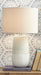 Shavon - Beige / White - Ceramic Table Lamp - Tallahassee Discount Furniture (FL)