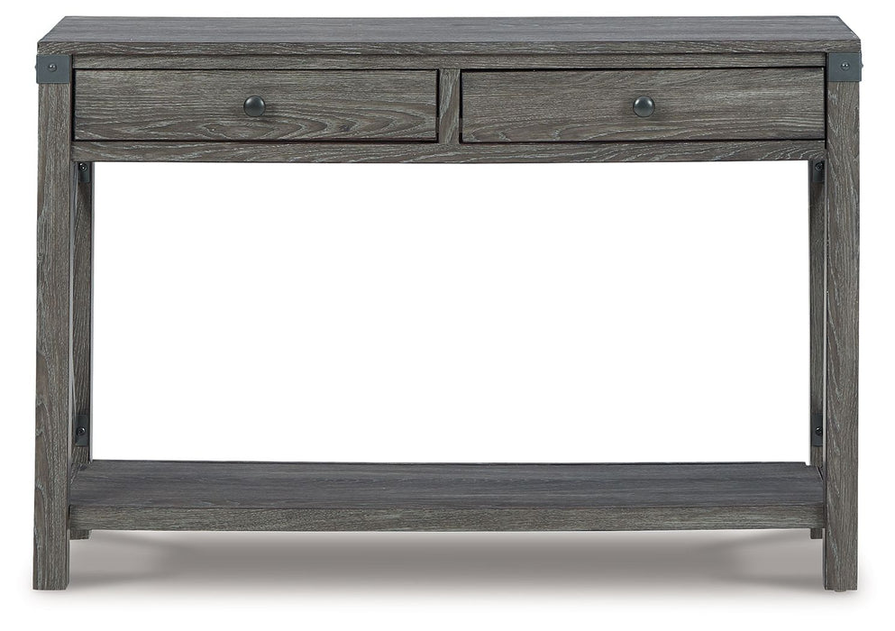 Freedan - Console Sofa Table - Grayish Brown - Tallahassee Discount Furniture (FL)