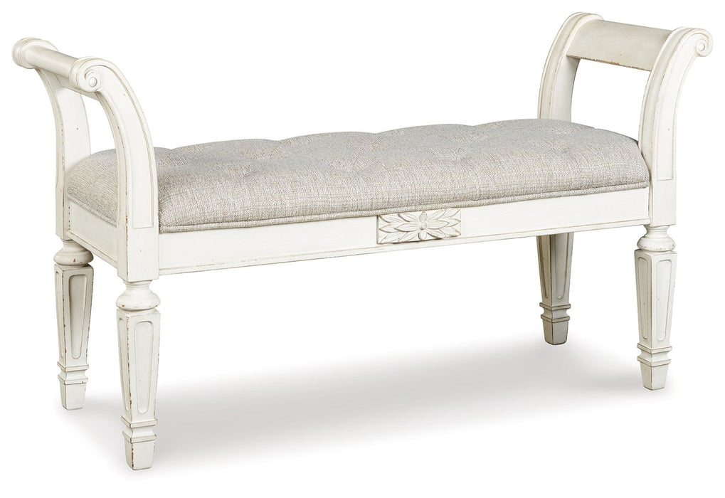 Realyn - Antique White - Accent Bench - Tallahassee Discount Furniture (FL)