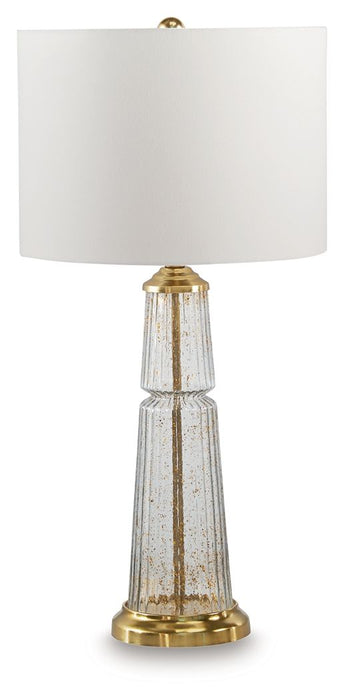 Bakersboro - Clear / Gold Finish - Glass Table Lamp - Tallahassee Discount Furniture (FL)