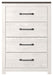 Gerridan - White / Gray - Four Drawer Chest - Tallahassee Discount Furniture (FL)