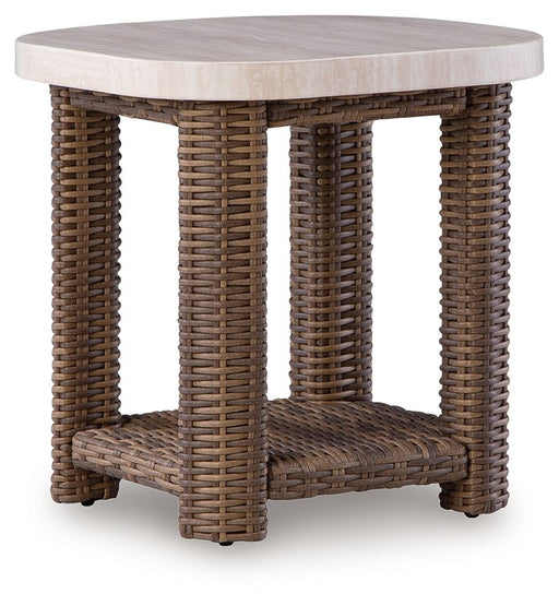 Dolan Creek - Square End Table - Beige / Brown - Tallahassee Discount Furniture (FL)